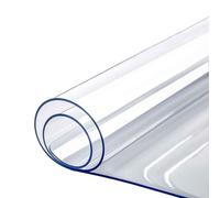 Tovaglia in vinile trasparente extra resistente, spessore 1 mm, antiscivolo, a prova di fuoriuscite, per sala da pranzo, caffè e scrivanie, 60 x 60 cm