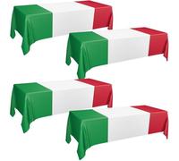 TOVAGLIA ITALIANA 4 PEZZI TOVAGLIA ROSSO BIANCO VERDE Bandiera Italiana per Famiglia e decorazioni natalizie in Italia