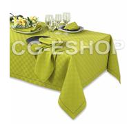 TOVAGLIA JACQUARD cotone DAMA quadretti 6 8 12 18 24 posti VERDE