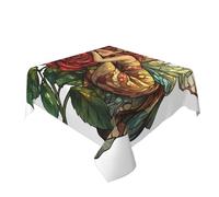 Tovaglia lavabile con fatina addormentata su rosa, tovaglia decorativa per cucina, 152,4 x 152,4 cm