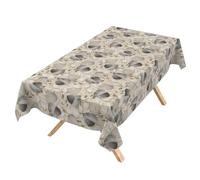 Tovaglia lavabile, effetto loto, facile da pulire, in cotone e poliestere, antimacchia, per esterni, con foglie in palladio, 120 x 140 cm