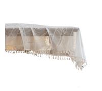 Tovaglia Lino Cotone Elegante Tovaglia da Pranzo Ampia Copertura Facile da Pulir