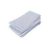 Tovaglia Lino Tovaglioli in lino e cotone a righe semplici, set da 12 tovagliette strofinacci (40 x 30 cm) for eventi uso domestico(Blue)