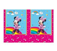 Tovaglia Minnie Mouse come decorazione per feste di compleanno bambini e feste a tema Dimensioni: 120 x 180 cm, lavabile, riutilizzabile, tovaglia per feste di compleanno per bambini