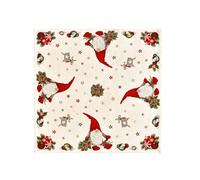 Tovaglia Natale Centrino Tavolo Ciniglia Quadrato 90x90 cm Fantasie Natalizie