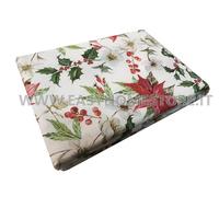 Tovaglia Natale puro cotone made in italy x12 posti idea regalo Cassera