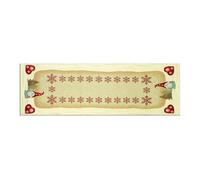 Tovaglia Natale Striscia Runner Centro Tavolo Cucina Living Gnomo Cuore