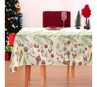Tovaglia Natalizia 12 posti copritavolo cotone stampato Decori di Natale 6897