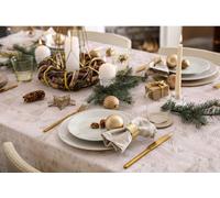 Tovaglia Natalizia Antimacchia Lurex 140x240 140x300 Lurex Argento e Oro