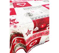 Tovaglia Natalizia, Copritavola Cucina Pranzo Natale, Antimacchia, 6 12 18 Posti
