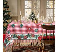 Tovaglia Natalizia in Rasatello Made in Italy Decoro Natale varie misure 7132