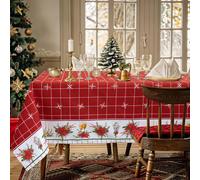Tovaglia Natalizia in Rasatello Made in Italy Decoro Natale varie misure 7132