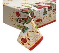 Tovaglia Natalizia in rasatello stampata Preziosa Home 24 posti Natale 6386