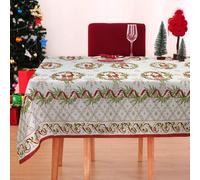 Tovaglia Natalizia in rasatello stampata Preziosa Home 6 posti Natale 6379