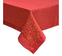 Tovaglia Natalizia Jacquard 140x360 cm 18 Posti con Lurex - Preziosa Home Modello Natalia - Copritavola Natalizio Elegante Made in Italy, Antimacchia, Idrorepellente, No Stiro