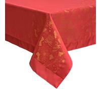 Tovaglia Natalizia Jacquard 140x450 cm 24 Posti con Lurex - Preziosa Home Modello Natalia - Copritavola Natalizio Elegante Made in Italy, Antimacchia, Idrorepellente, No Stiro