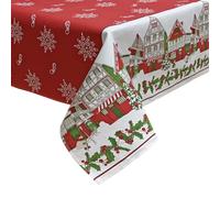 Tovaglia Natalizia panama stampata Preziosa Home 6 posti Natale Abete 6435