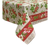 Tovaglia Natalizia panama stampata Preziosa Home 6 posti Natale Abete 6439