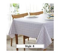Tovaglia natalizia rettangolare in PVC e lino, 135 x 220 cm, grigia, per tavolo da cucina, decorazione festiva ed elegante biancheria da tavola per vacanze e cene