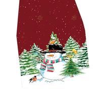 Tovaglia natalizia runner da tavola Babbo Natale pupazzo di neve renna tovaglia a tema per ufficio negozio decorazione tavolo di Natale Runner