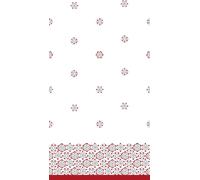 TOVAGLIA NATALIZIA SCANDI GHIACCIO ROSSO ARGENTO 138 X 220 CM DUNI DUNICELL