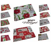 Tovaglia natalizia senza tovaglioli 12 posti 140 x 240 natale colorata Vingi