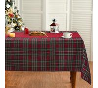 Tovaglia Natalizia Tartan loneta con runner Natale 12 Posti 6969
