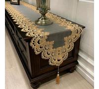 Tovaglia ovale in pizzo dal design squisito, si abbina a vari stili di interni (40 x 160 cm)