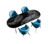 Tovaglia Ovale Resistente All'acqua Stampa Moderna In Marmo Tessuto In Poliestere Ispessito Marchio Tutela Schema Liscio Schema Facile Manutenzione 36x60 42x60 Tovaglia Da Pranzo Ellissoidale