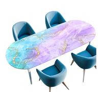 Tovaglia Ovale Resistente All'acqua Stampa Moderna In Marmo Tessuto In Poliestere Ispessito Marchio Tutela Schema Liscio Schema Facile Manutenzione 36x60 42x60 Tovaglia Da Pranzo Ellissoidale