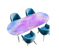 Tovaglia Ovale Resistente All'acqua Stampa Moderna In Marmo Tessuto In Poliestere Ispessito Marchio Tutela Schema Liscio Schema Facile Manutenzione 36x60 42x60 Tovaglia Da Pranzo Ellissoidale