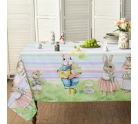 Tovaglia Pasquale antimacchia Copritavolo Pasqua copritavola varie misure 7159