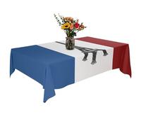 Tovaglia Patriottica - Tovaglia Francia, Tovaglia Festa Nazionale | Decorazioni da tavola in poliestere e gabardine per la festa nazionale francese, tessuto per celebrazione della processione del