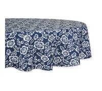 TOVAGLIA PER ESTERNI STAMPA FLOREALE BLU NAUTICO 60 ROTONDA