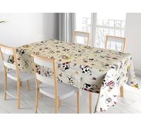 Tovaglia Per Salotto Cucina Tavolo 100% Cotone Made In Italy Mucca RP