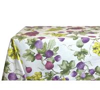 Tovaglia Per Salotto Cucina Tavolo 100% Cotone Made In Italy Uva E Fichi RP