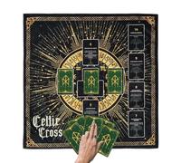 Tovaglia per tarocchi di astrologia, spesso tessuto mistico per altare mistico, tessuto per tarocchi celtici, arazzo mistico per lettura di carte, tovaglia pieghevole portatile per tarocchi, campeggio