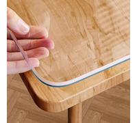 Tovaglia per Tavolo da Pranzo Tovaglia Satinata Trasparente e Trasparente, Proteggi Tavolo Impermeabile Tovaglia in PVC Sottomano Lavabile per Cucina Domestica per Tappetino da TAV