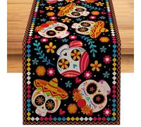 Tovaglia per tavolo rettangolare | Runner da tavola decorativi per messicano,Forniture per feste a tema messicano Decorazioni riutilizzabili per l'altare del Giorno dei Morti per decorazioni per la ta