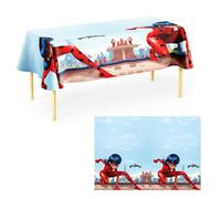 Procos Tovaglia Miraculous Ladybug in plastica 180x120 cm Rosso/Nero