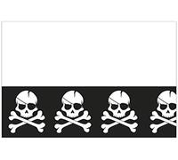 Tovaglia plastica Pirati Black Skull (120x180cm)