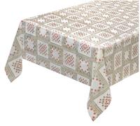 emmevi Tovaglia Plastificata Ricamata Pizzo 3D Bianca D'orata Copritavolo Cucina Antimacchia 137X180 DIS_F