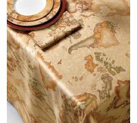 Tovaglia plastificata in PVC 100% Cotone ALVIERO MARTINI 1^ CLASSE PANGEA CIRE'
