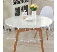 Tovaglia Plastificata PVC Trasparente Impermeabile Rotonda Ø140Cm Lavabile