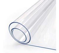 Tovaglia protettiva in plastica trasparente per tavolo da pranzo, 152 x 305 cm, tappetino da scrivania, tappetino in legno, per mobili da caffè, vetro, conferenze, attività, banchetti, copertura