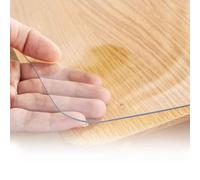 Tovaglia protettiva in plastica trasparente resistente, spessore 2 mm, per interni ed esterni, sala da pranzo, dimensioni 80 x 180 cm