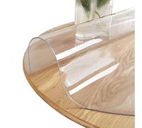 Tovaglia protettiva in plastica trasparente, spessa e rotonda, impermeabile, in PVC, per sala da pranzo, caffè, 100 cm