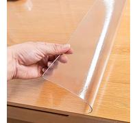Tovaglia protettiva in vinile PVC trasparente, 40 x 110 cm, spessa e impermeabile, per tavoli da pranzo, cucine, comò e scrivanie, cuscinetto protettivo trasparente