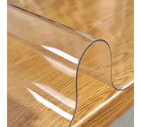 Tovaglia protettiva trasparente in vinile PVC, a prova di olio e fuoriuscite, trasparente, per cucina, campeggio e feste (3 mm, 50 x 50 cm)