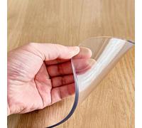 Tovaglia PVC Trasparente Rettangolare 110x200cm, Copritavolo Trasparente Quadrato 2mm, Tablecloth Impermeabile Antimacchia per Protezione Tavolo, Giardino, Sala da Pranzo, Feste e Celebrazioni